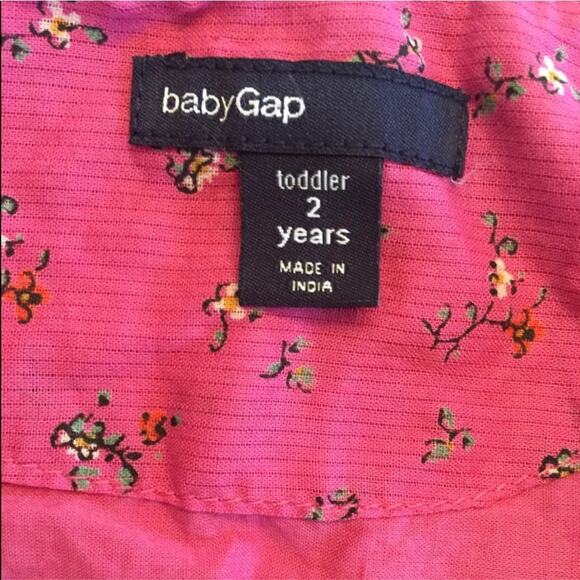 Gap Toddler Girl Pink Floral Short-Sleeve Dress 2T - Picture 3 of 5